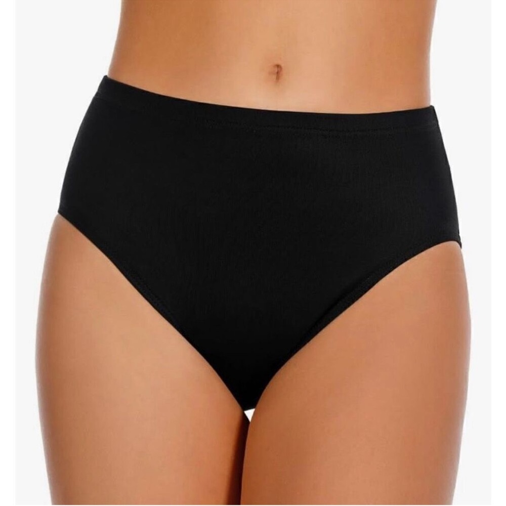 NEW MIRACLESUIT Black High Waisted Slimming Swim Bottoms‎ Size 14